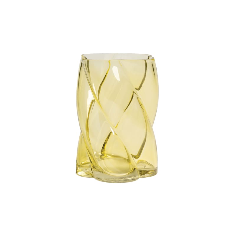 Décoration - Vases - Vase Marshmallow verre jaune / Ø 13.5 x H 19,5 cm - & klevering - Jaune / Ø 13.5 x H 19,5 cm - Verre