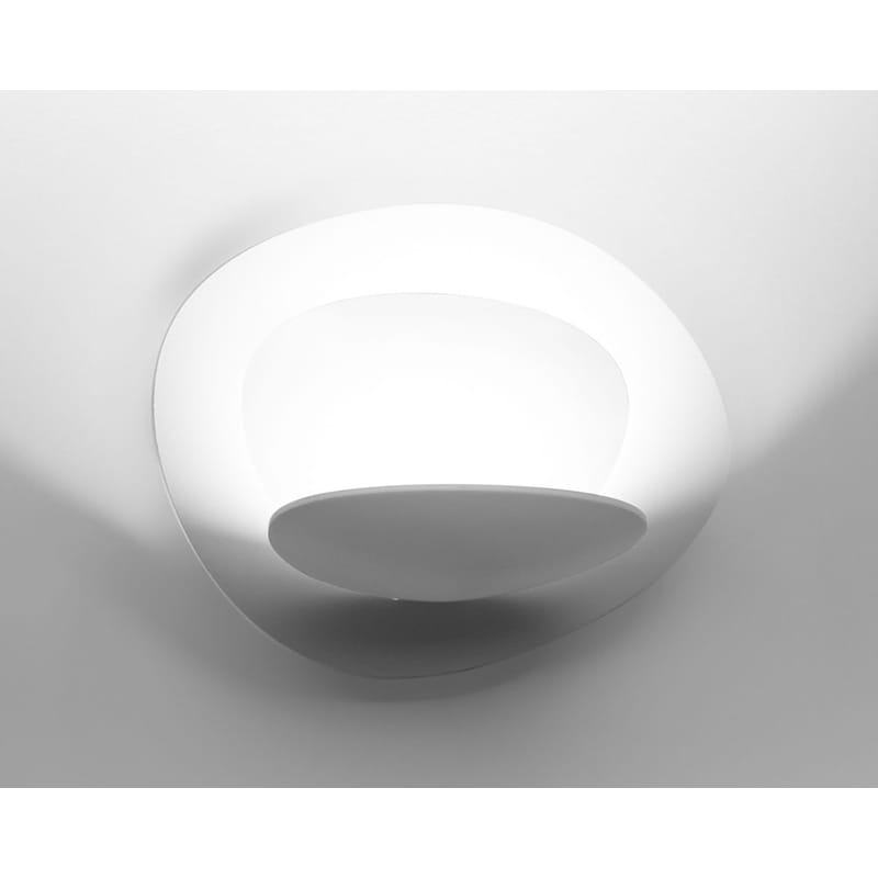 Luminaire - Appliques - Applique Pirce Micro métal blanc LED / L 22 cm - Artemide - Blanc - Aluminium verni