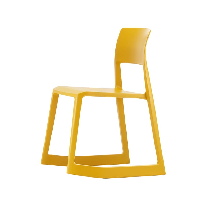 Mobilier - Chaises, fauteuils de salle à manger - Chaise Tip Ton plastique jaune / Inclinable & ergonomique - Vitra - Jaune mangue - Polypropylène