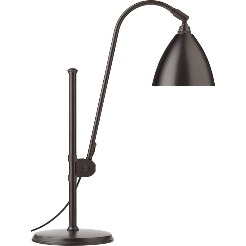 Luminaire - Lampes de table - Lampe de table Bestlite BL1 métal noir / Réédition de 1930 - Gubi - Laiton noir - Laiton, Textile