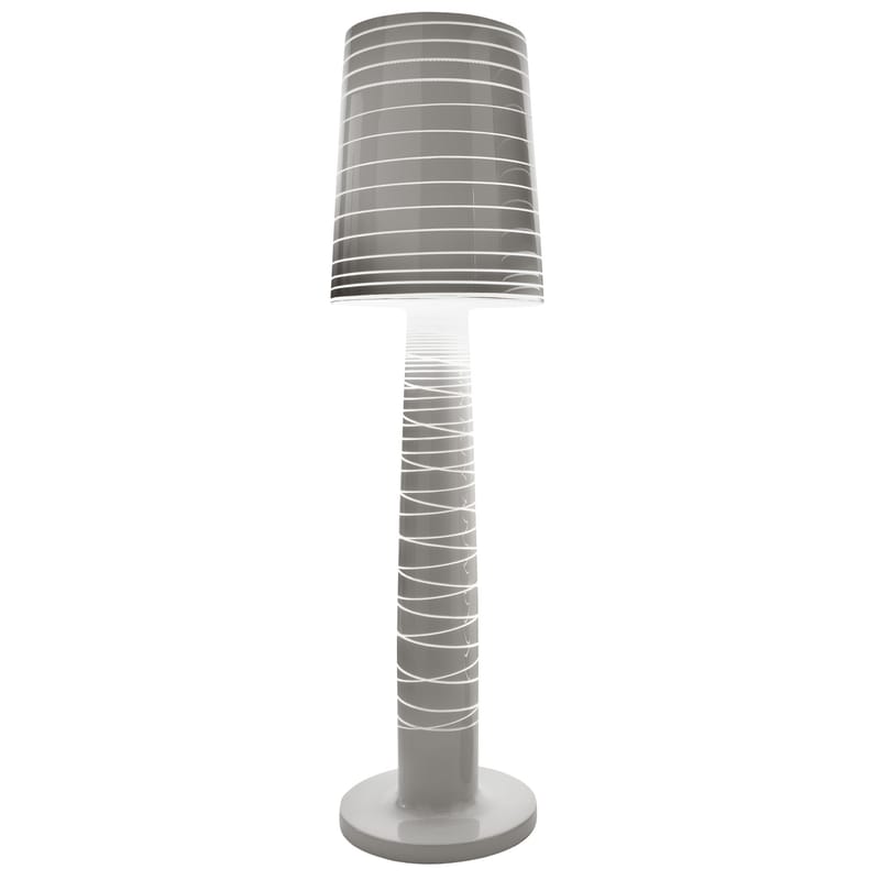 Lighting - Floor lamps - Lady Jane Outdoor Outdoor floor lamp plastic material grey H 208 cm - Serralunga - Laqued white - Polythene