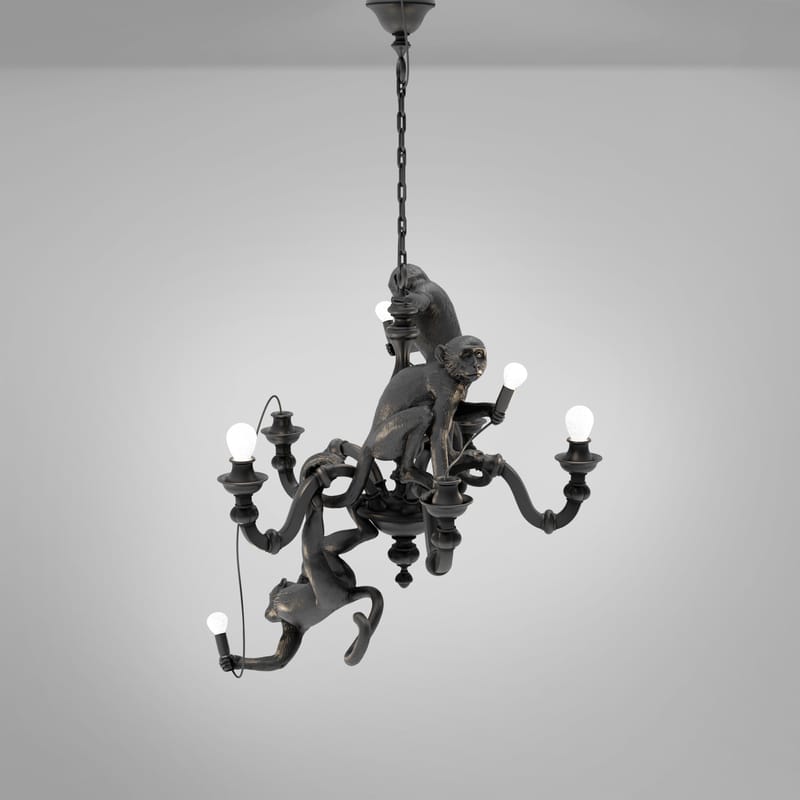 Black plastic outlet chandelier