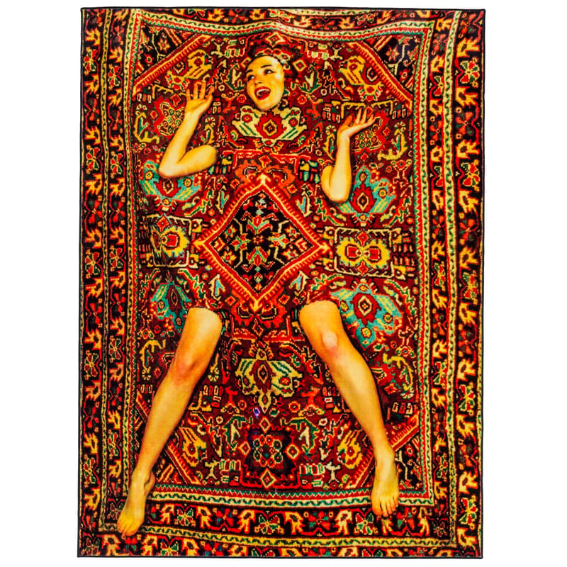Decoration - Rugs - Toiletpaper - Lady on Carpet rectangular Rug - 194 x 280 cm by Seletti - Lady on carpet - Cotton, Polyester