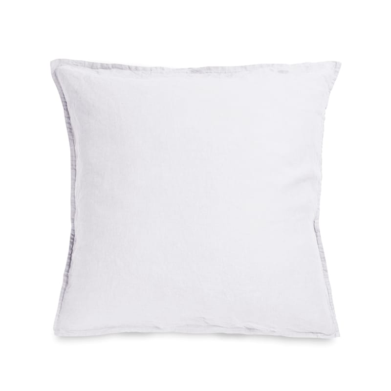 Décoration - Textile - Taie d\'oreiller 65 x 65 cm  tissu blanc / Lin lavé - Au Printemps Paris - 65 x 65 cm / Blanc - Lin lavé