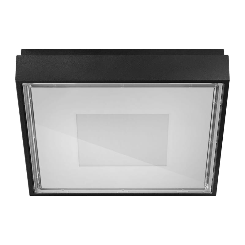 Luminaire - Appliques - Applique d\'extérieur Box métal noir / Plafonnier - LED - 11 x 11 cm - Panzeri - Noir - Aluminium, Thermoplastique