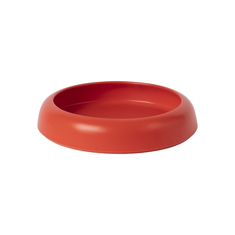 Tavola - Ciotole - Coppa Omar 02 ceramica arancione rosa / Piatto - Large / Ø 30,8 x H 6,3 cm - Fatta a mano - raawii - Corallo dorso - Ceramica smaltata