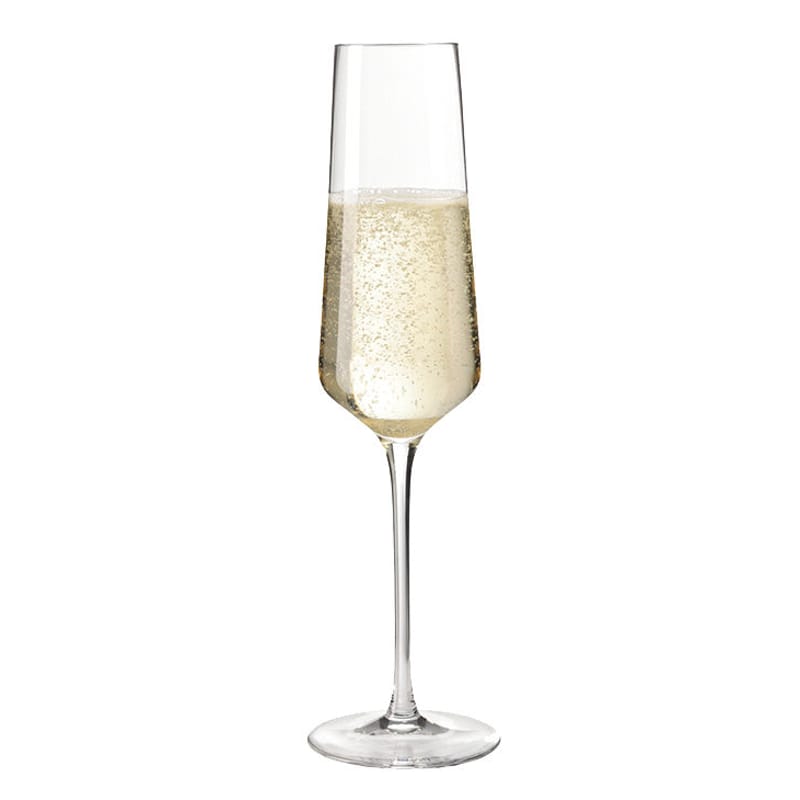 Table et cuisine - Verres  - Flûte à champagne Puccini verre transparent / 28 cl - Leonardo - Transparent - Verre Teqton