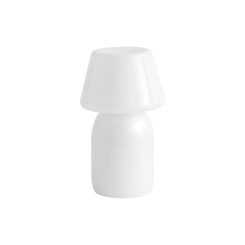 Luminaire - Luminaires d\'extérieur - Lampe extérieur sans fil rechargeable Apollo verre blanc / Soufflé bouche - Hay - Blanc - Verre soufflé bouche