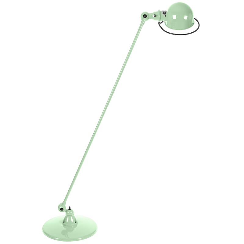 Luminaire - Lampadaires - Liseuse Loft métal vert / 1 bras articulé - H 120 cm - Jieldé - Vert d\'eau brillant - Acier inoxydable