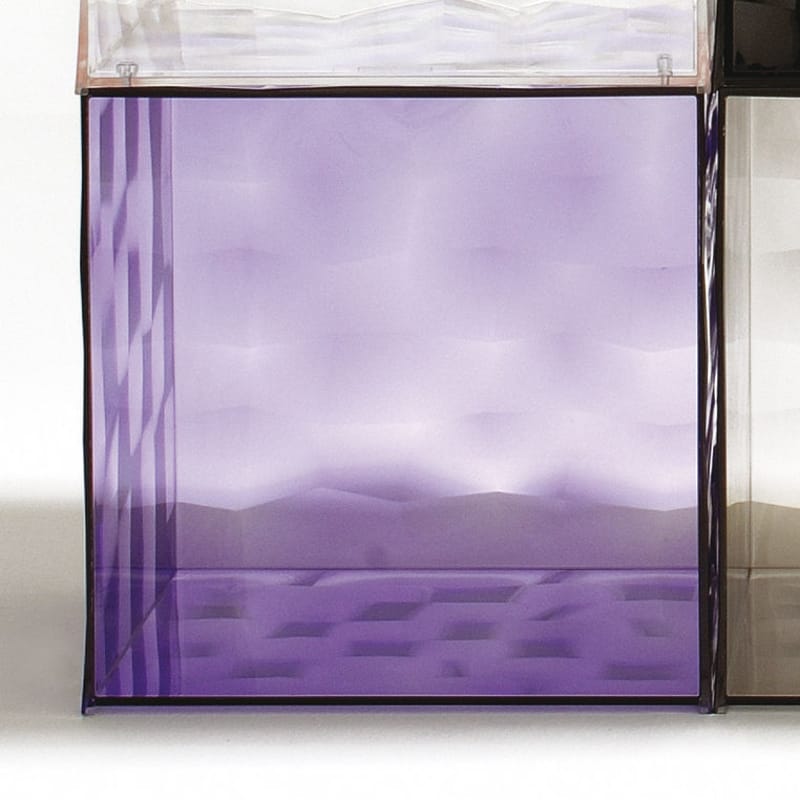 Mobilier - Tables basses - Rangement Optic plastique violet / sans porte - Kartell - Violet transparent - PMMA