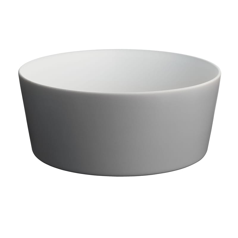 Table et cuisine - Saladiers, coupes et bols - Saladier Tonale céramique gris blanc / Ø 23 cm - Alessi - Gris foncé / intérieur blanc - Céramique Stoneware