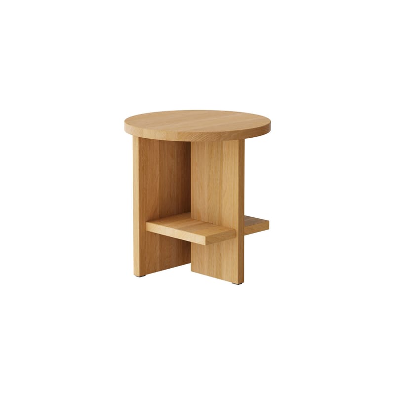 Mobilier - Tables basses - Table d\'appoint Tee bois naturel / Ø 40 x H 42,5 cm - NINE - Ø 40 cm - Chêne massif huilé