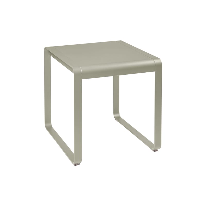 Jardin - Tables de jardin - Table rectangulaire Bellevie métal beige / 74 x 80 cm - Fermob - Muscade - Aluminium