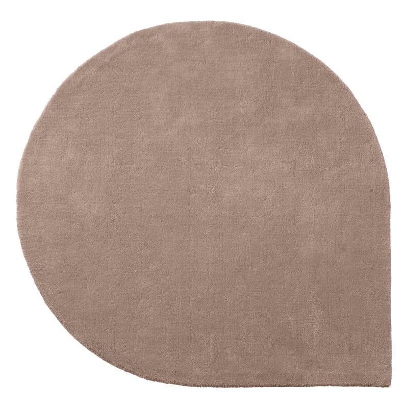 Dekoration - Teppiche - Teppich Stilla textil rosa / Ø 220 cm - handgeknüpft - AYTM - Altrosa - Wolle