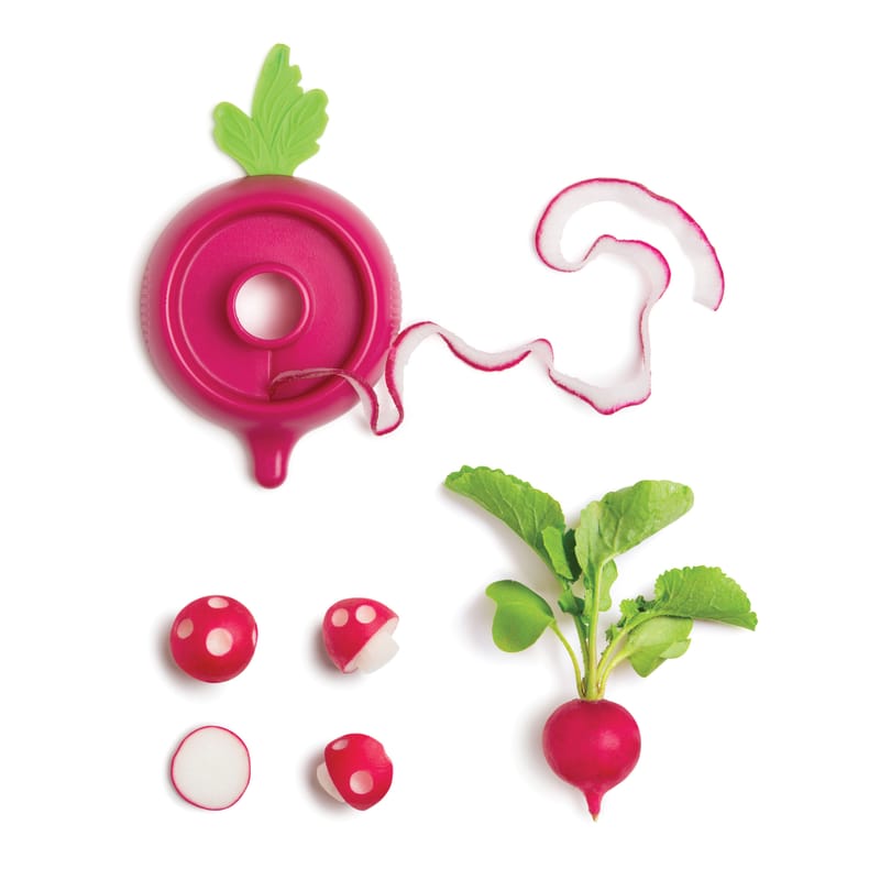 Table et cuisine - Couverts - Coupe-légume Ravanello plastique rose / Sculpte radis en champignon - Pa Design - Rose - Polypropylène