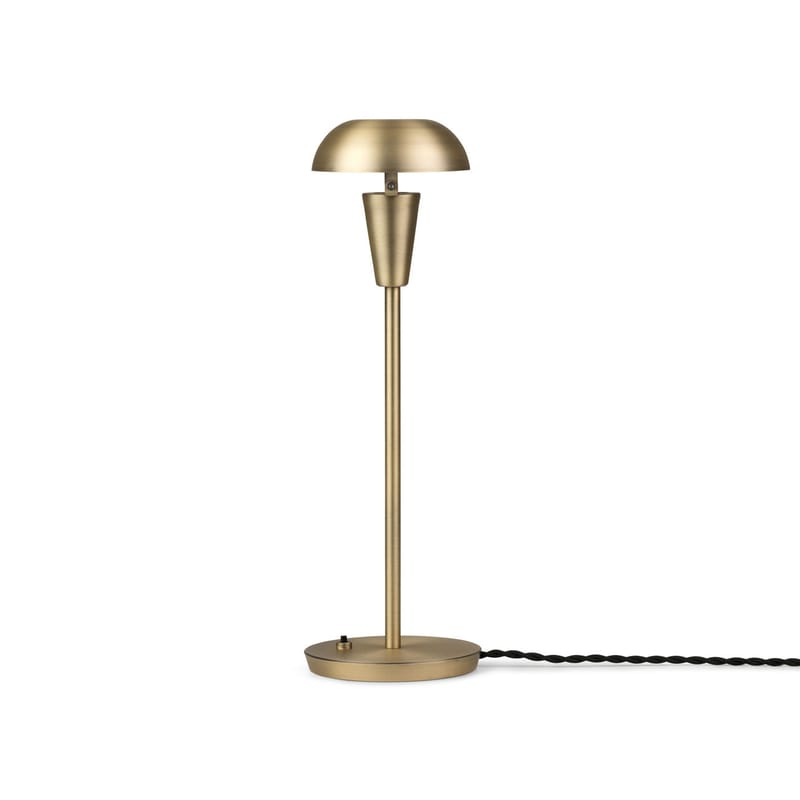 Luminaire - Lampes de table - Lampe de table Tiny Long or métal / H 42 cm - Orientable - Ferm Living - Laiton - Fer plaqué laiton
