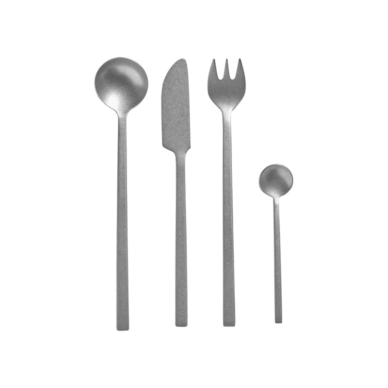 Table et cuisine - Couverts - Ménagère La Mère métal gris / 24 pièces - 6 personnes - Serax - Gris - Acier inoxydable