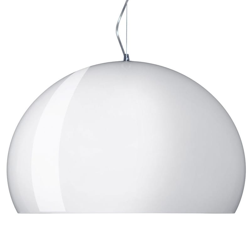 Luminaire - Suspensions - Suspension FL/Y plastique blanc / Ø 52 cm - Kartell - Blanc opaque mat - PMMA teinté dans la masse