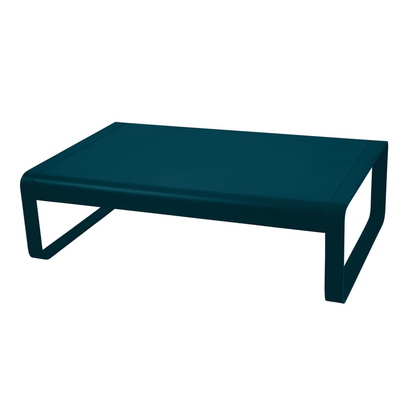 Mobilier - Tables basses - Table basse Bellevie métal bleu / Aluminium - 103 x 75 cm - Fermob - Bleu Acapulco - Aluminium laqué