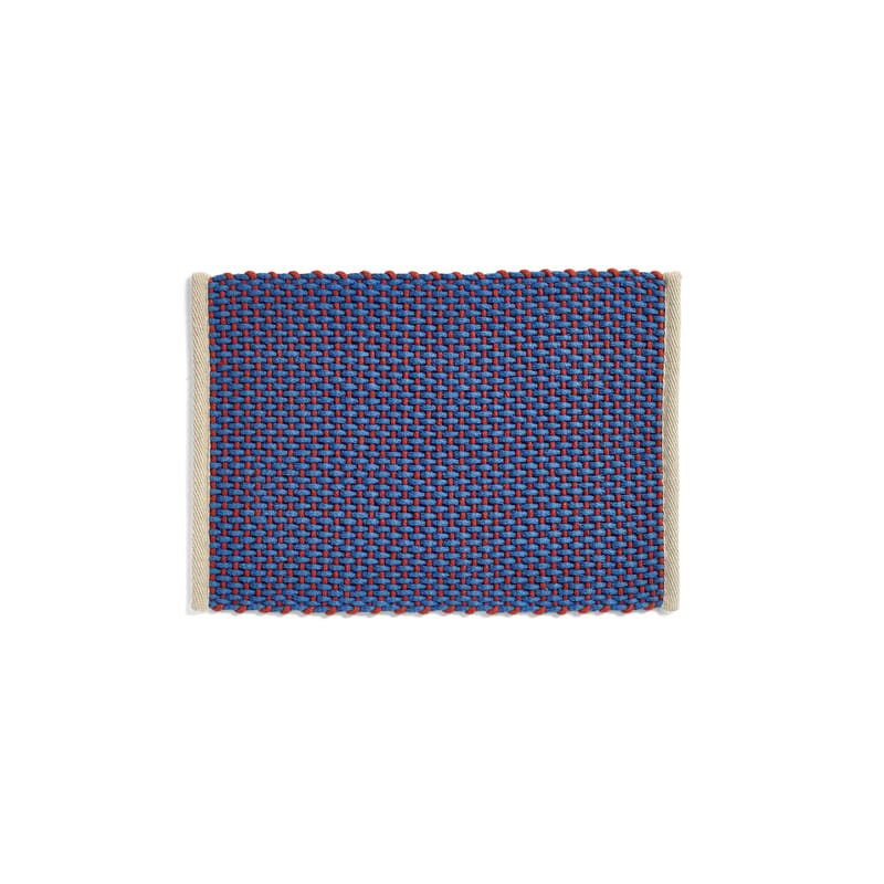 Décoration - Tapis - Tapis   bleu / Jute & laine - 50 x 70 cm - Hay - Bleu - Jute, Laine