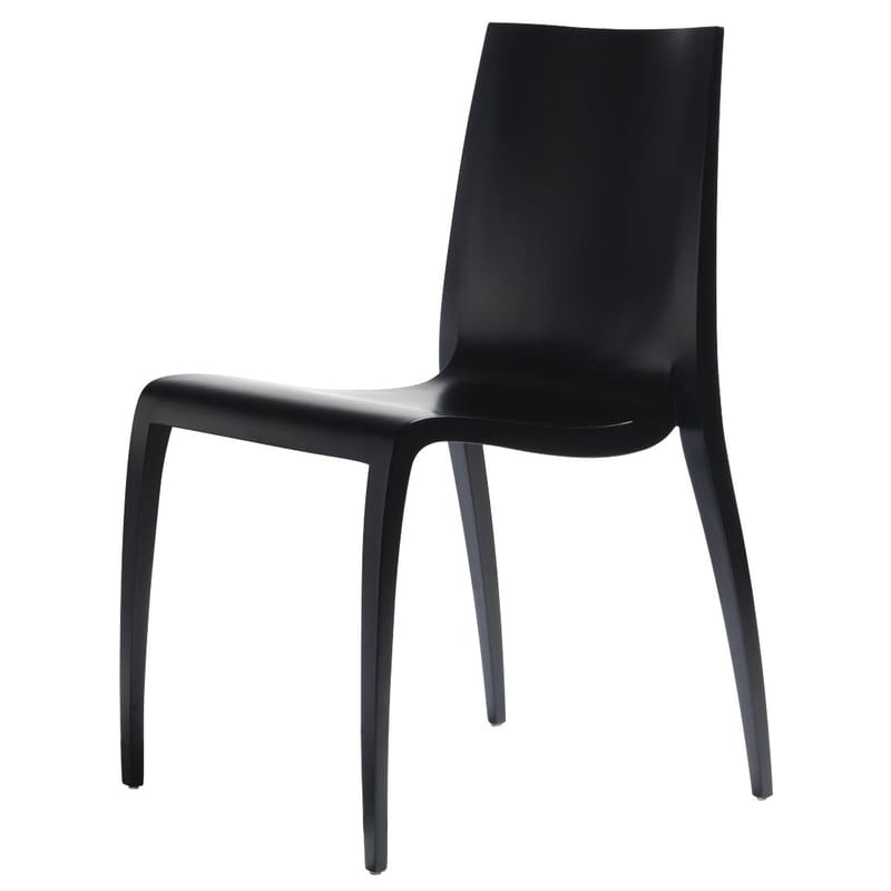 Mobilier - Chaises, fauteuils de salle à manger - Chaise empilable Ki bois noir - Horm - Noir - Bois, Laminé