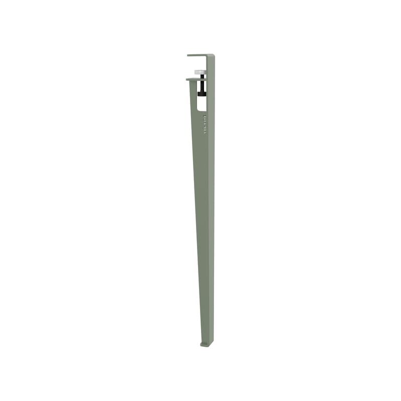 Mobilier - Bureaux - Pied  métal gris avec fixation étau / H 75 cm - Pour créer table & bureau - TIPTOE - Gris Eucalyptus - Acier thermolaqué