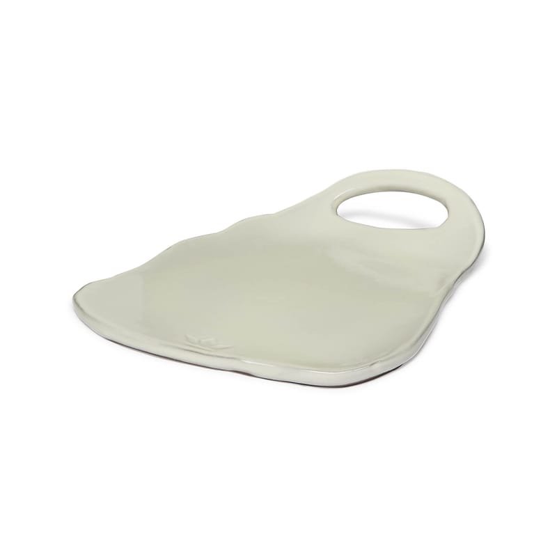 Table et cuisine - Plateaux et plats de service - Planche Organique Ted céramique blanc / Céramique - 31 x 22 cm - Dutchdeluxes - Blanc - Céramique