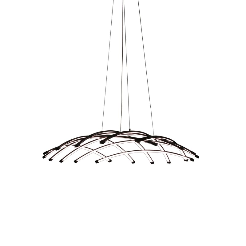Luminaire - Suspensions - Suspension Céleste LED métal noir / Ø 80 cm - Dix Heures Dix - Ø 80 cm / Noir - Aluminium anodisé