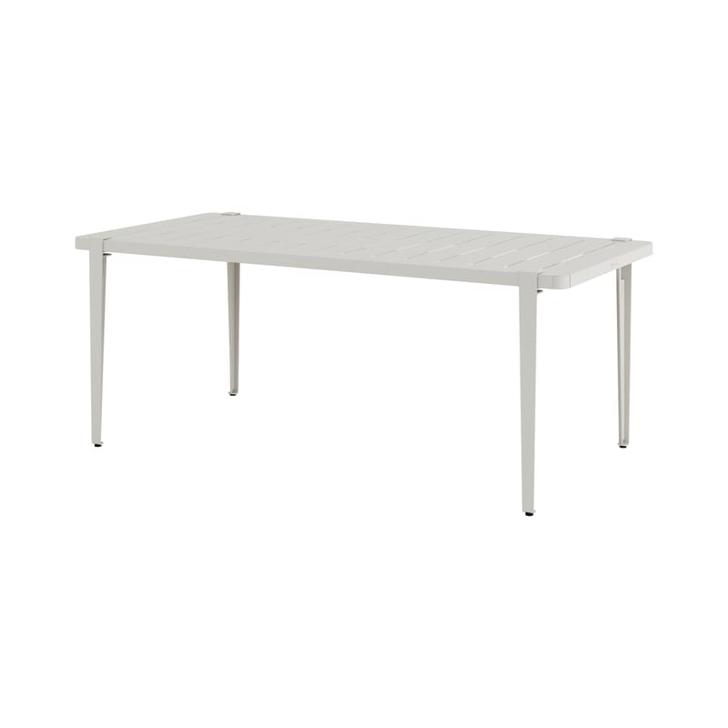 Jardin - Tables de jardin - Table rectangulaire Midi métal gris / 190 x 90 cm - 8 personnes - TIPTOE - Gris craie - Acier thermolaqué
