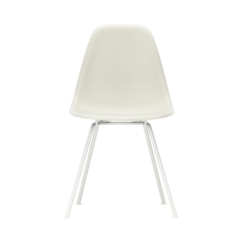 Mobilier - Chaises, fauteuils de salle à manger - Chaise DSX - Eames Plastic Side Chair plastique gris / (1950) - Pieds blancs - Vitra - Gris galet / Pieds blancs - Acier laqué époxy, Polypropylène