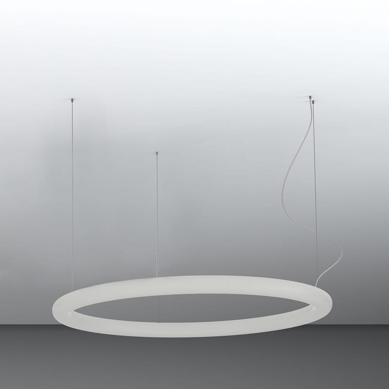 Luminaire - Suspensions - Suspension Giotto LED plastique blanc / Ø 110 cm - Slide - Ø 110 cm / Blanc - polyéthène recyclable