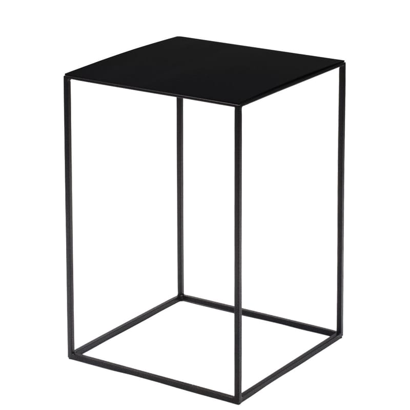Mobilier - Tables basses - Table basse Slim Irony métal noir / 31 x 31 x H 46 cm - Zeus - Métal noir cuivré / Pied noir cuivré - Acier peint