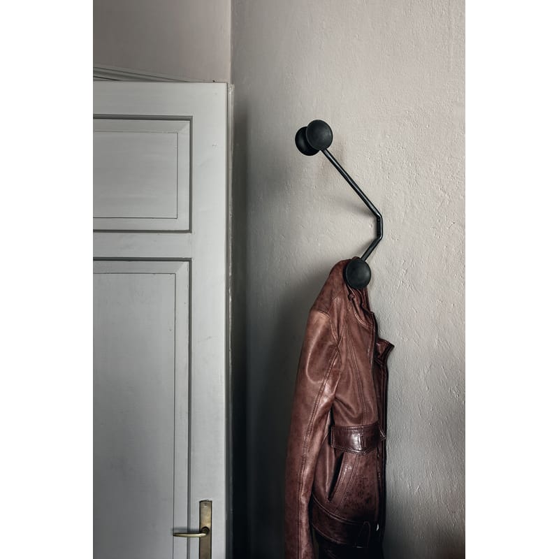 Black wrought iron coat rack on sale