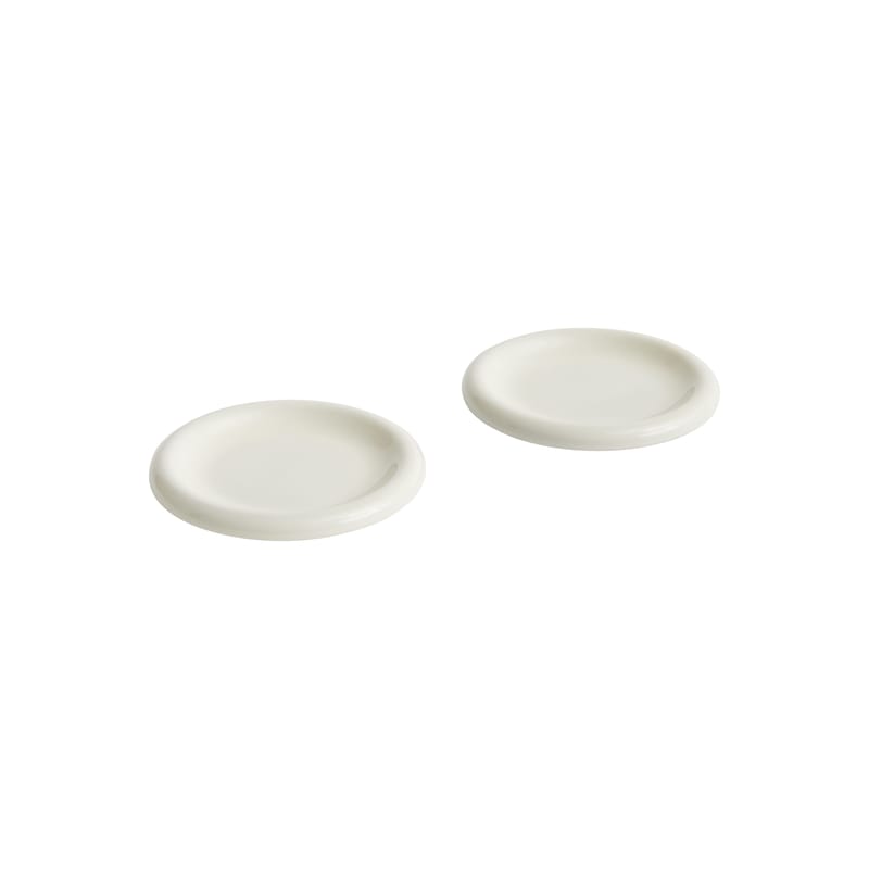Table et cuisine - Assiettes - Assiette à dessert Barro céramique blanc / Ø 18 cm - Set de 2 - Hay - Blanc cassé - Grès