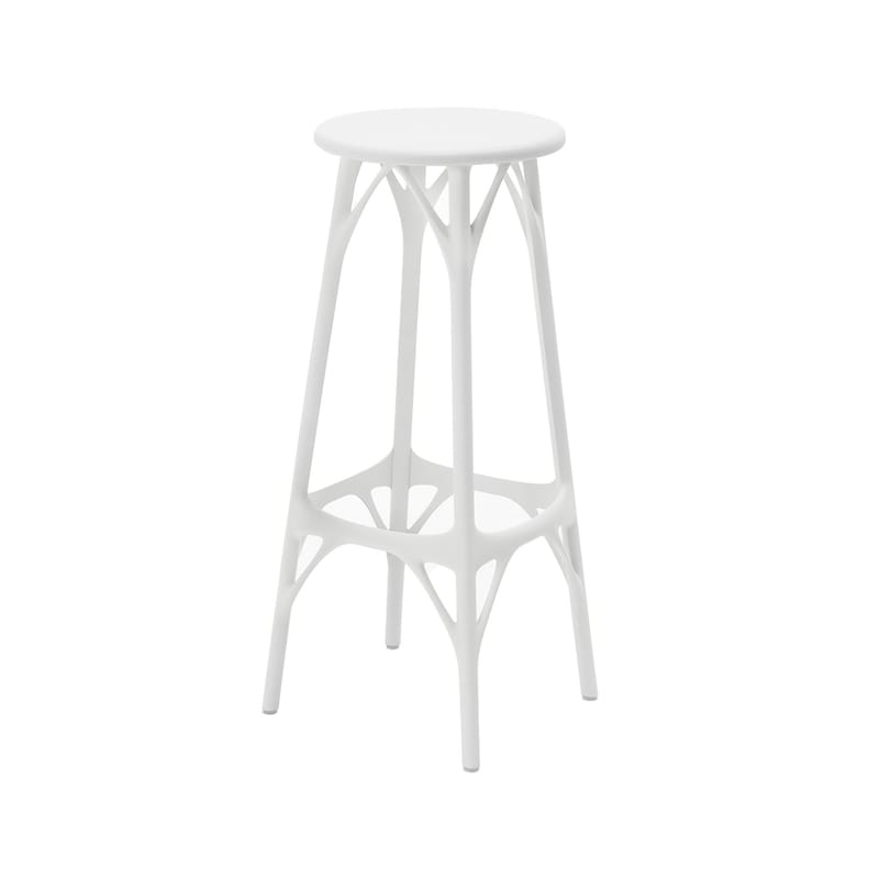 White shop bentwood stool