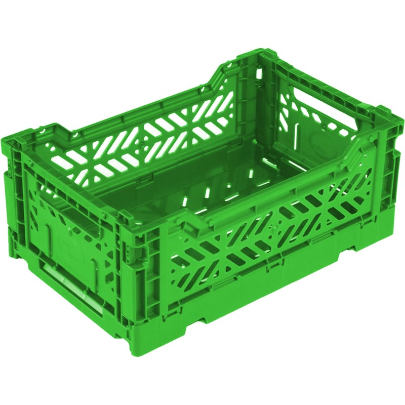 Accessoires - Accessoires bureau - Casier de rangement Mini Box plastique vert / pliable L 26,5 cm - AYKASA - Vert gazon - Polypropylène
