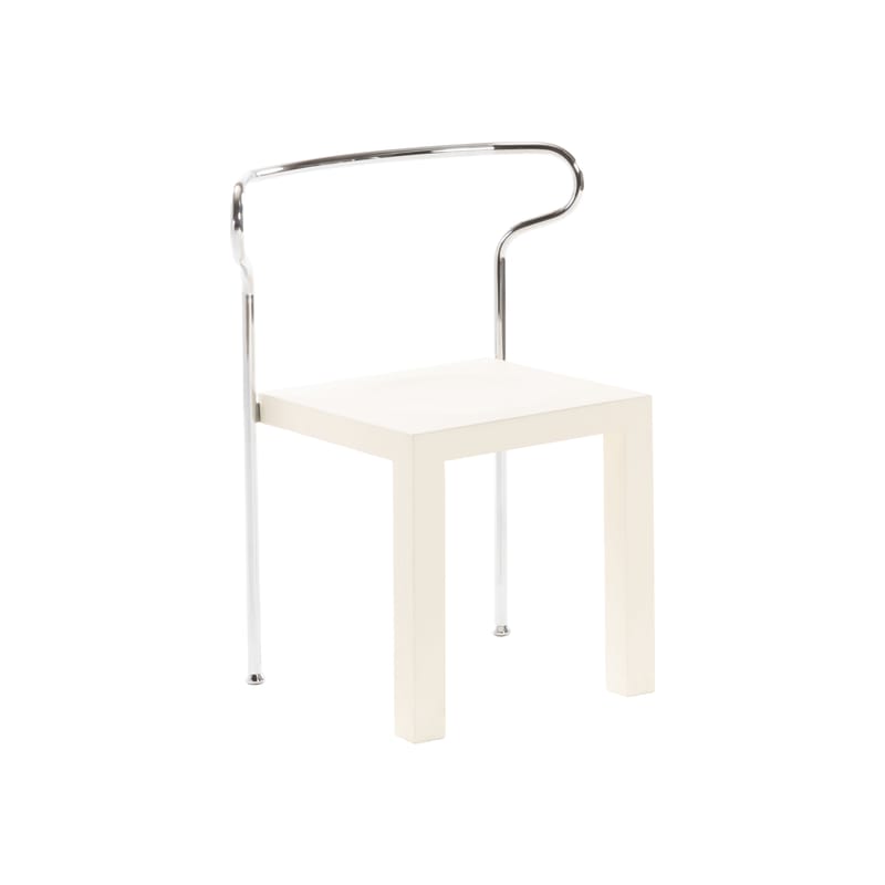 Mobilier - Chaises, fauteuils de salle à manger - Chaise Topless bois beige - 13 DESSERTS - Beige - Acier chromé, Hêtre massif laqué