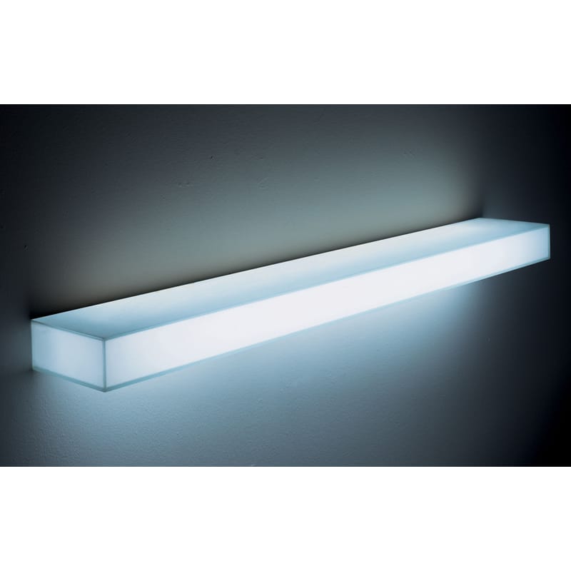 Mobilier - Etagères & bibliothèques - Etagère lumineuse Light Light verre blanc - Glas Italia - Blanc - Longueur : 160 cm - Verre