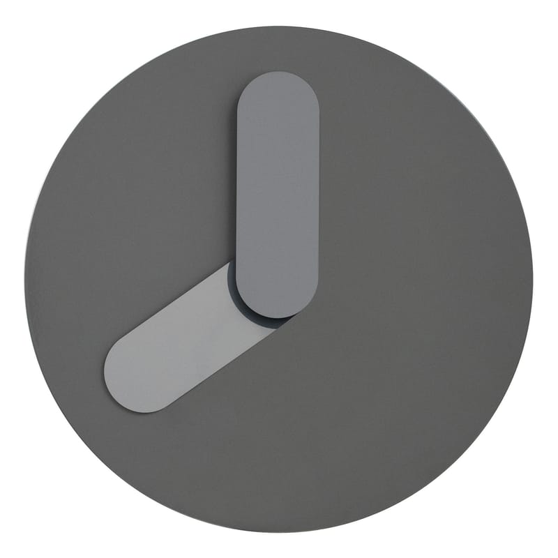 Décoration - Horloges  - Horloge murale Bold métal gris - Normann Copenhagen - Anthracite / aiguilles gris foncé et gris clair - Aluminium laqué époxy