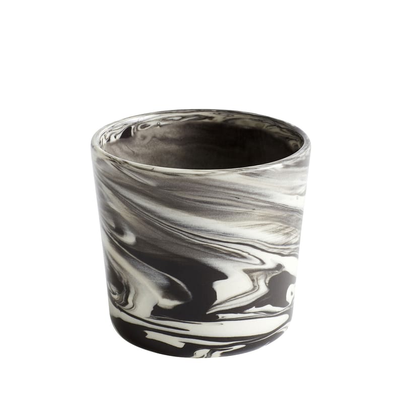 Table et cuisine - Tasses et mugs - Tasse Marbled céramique blanc noir / Porcelaine - Hay - Blanc & noir - Grès, Porcelaine