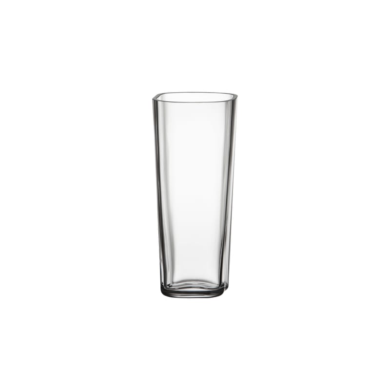 Décoration - Vases - Vase Aalto verre transparent / 7 x 7 x H 18 cm - Alvar Aalto, 1936 - Iittala - Transparent - Verre soufflé bouche