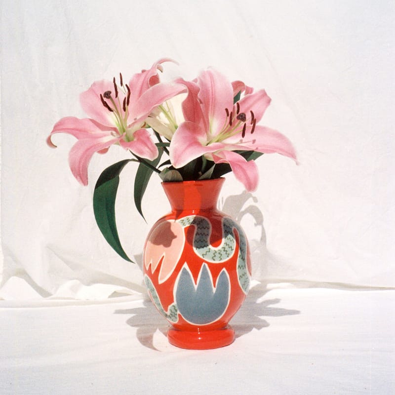 Vase Tulip LAETITIA ROUGET rouge Made In Design