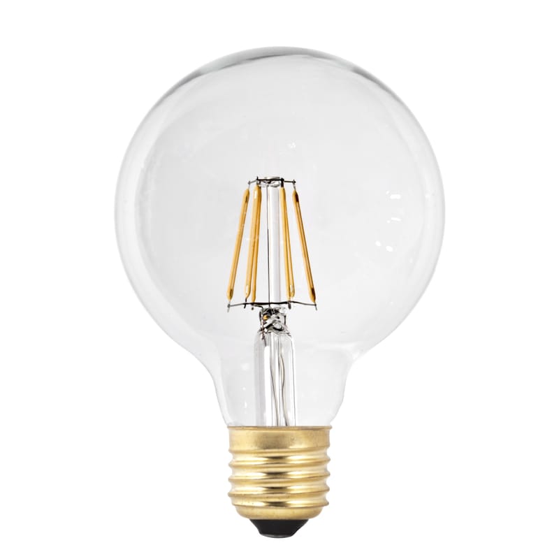 Luminaire - Ampoules et accessoires - Ampoule LED filaments E27 G95 verre or transparent / 6W (60W) - Pop Corn - Transparent / Or - Métal, Verre