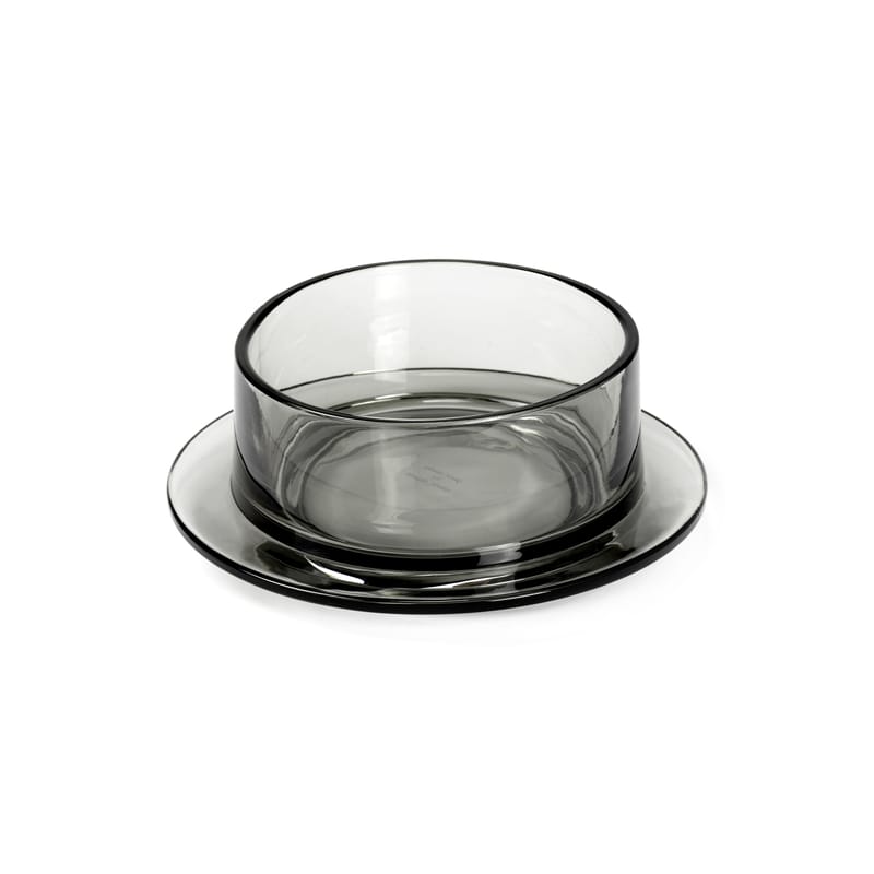 Table et cuisine - Saladiers, coupes et bols - Bol Dishes to Dishes - Verre verre gris / High - Ø 20,5 x H 8 cm - valerie objects - Gris - Verre