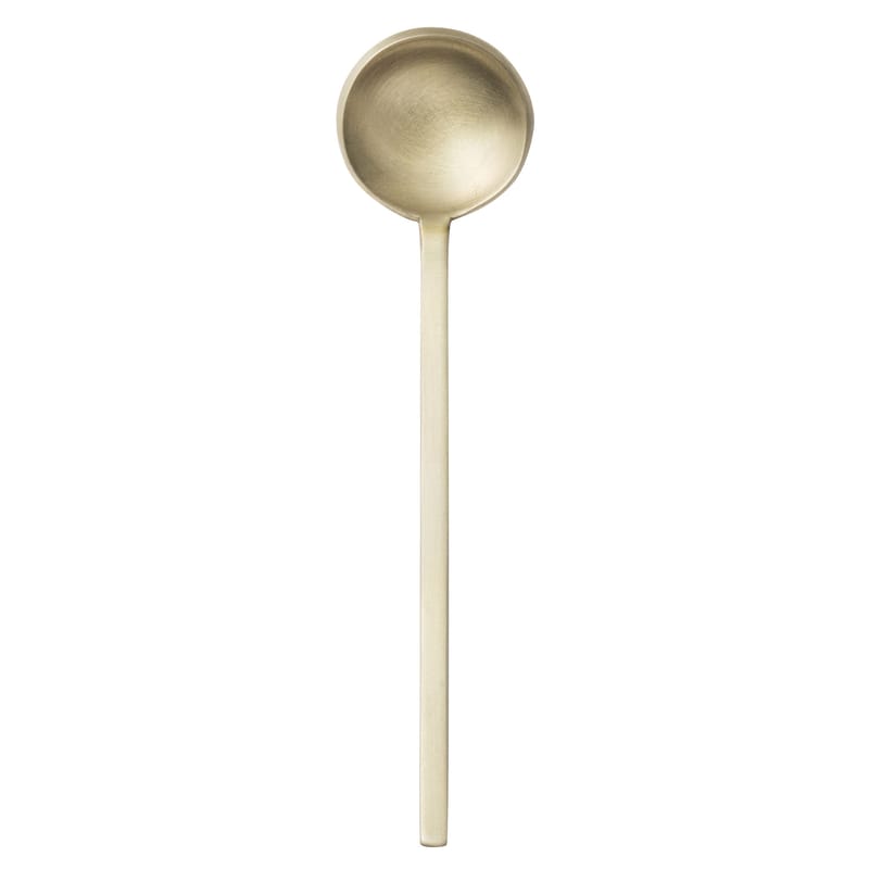 Tableware - Cutlery - Fein Coffee, tea spoon gold metal Metal - Ferm Living - Brass - Stainless steel with brass finish