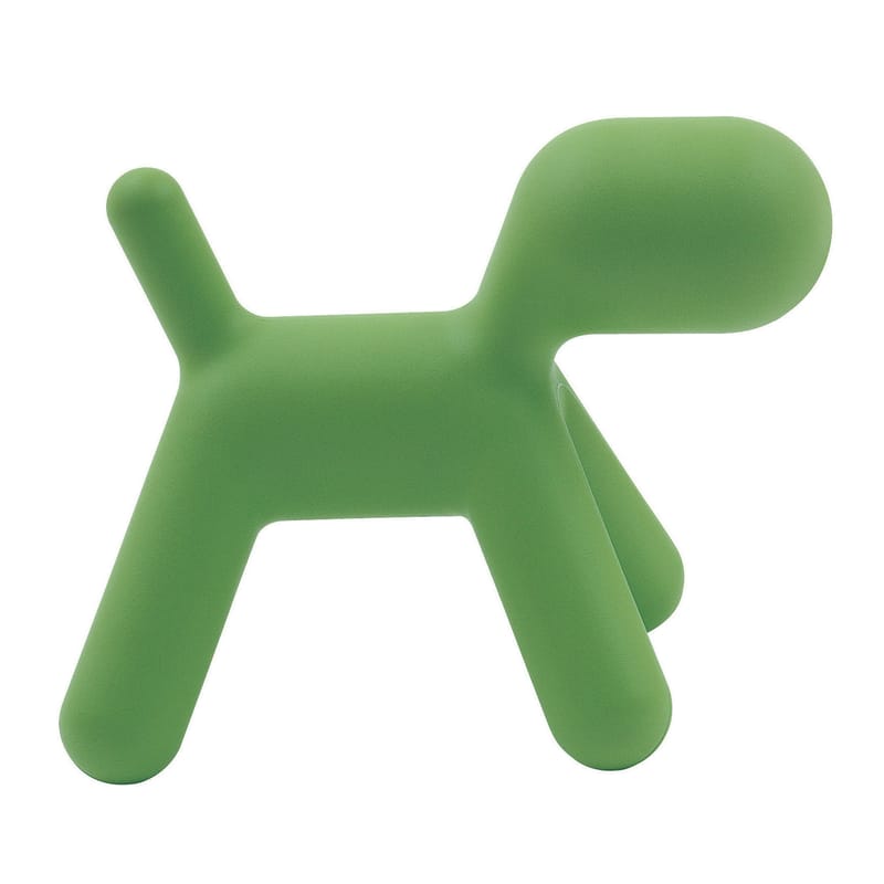 Mobilier - Mobilier Kids - Décoration Puppy Small plastique vert / L 42 cm - Eero Aarnio, 2003 - Magis - Vert mat - Polyéthylène rotomoulé