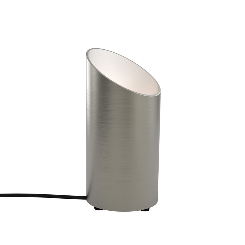 Luminaire - Lampadaires - Lampe à poser Cut métal / Ø 12 x H 26 cm - Astro Lighting - Nickel mat - Aluminium