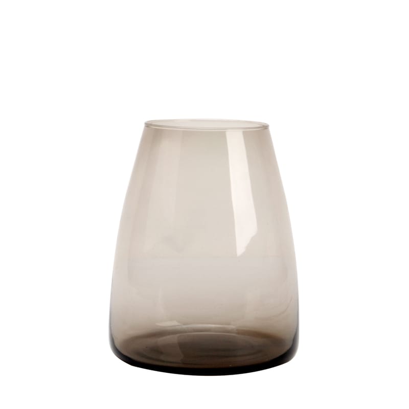 Décoration - Vases - Vase Dim verre gris / Vase - Ø 18 x H 22 cm - XL Boom - Medium / Transparent - Verre soufflé bouche