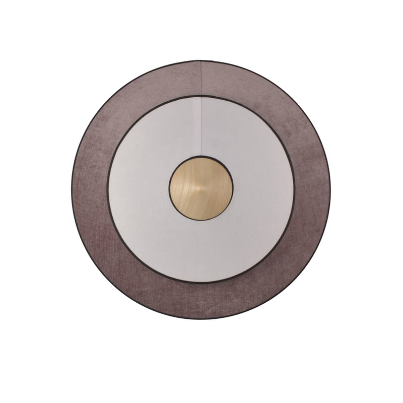Luminaire - Appliques - Applique Cymbal LED tissu rose / Medium - Ø 50 cm - Forestier - Rose poudré - Chêne, Coton tissé, Velours