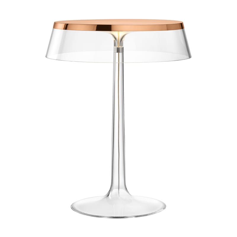 Luminaire - Lampes de table - Lampe de table Bon Jour LED plastique transparent / H 41 cm - Flos - Cuivré / Transparent - PMMA